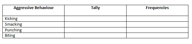 Behaviour Schedule